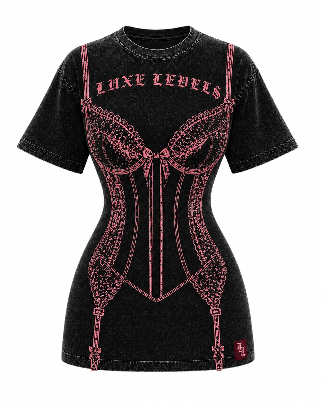 Lace Corset Tee Dress