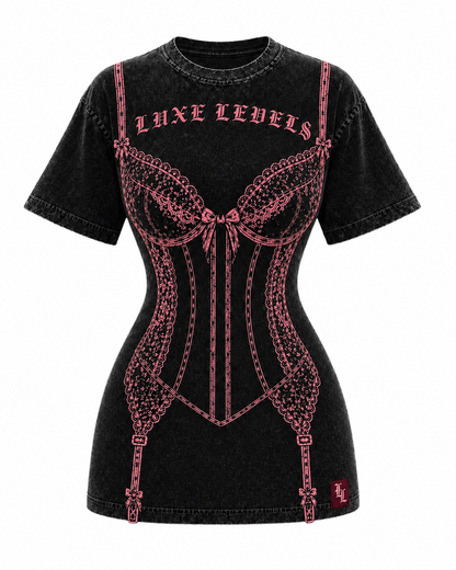 Lace Corset Tee Dress