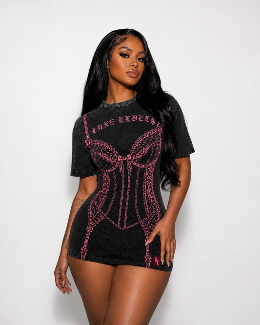 Lace Corset Tee Dress
