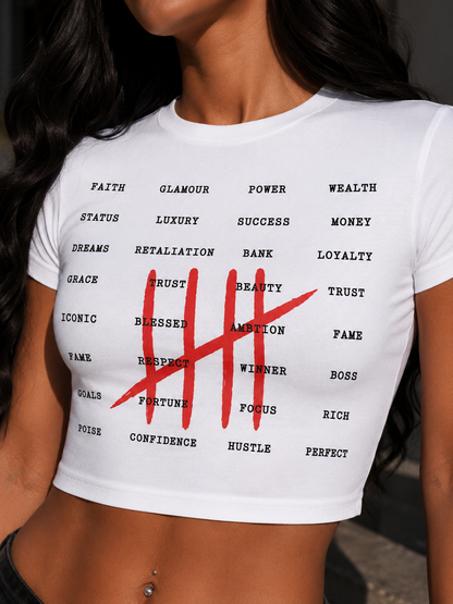Tally Marks Crop Top