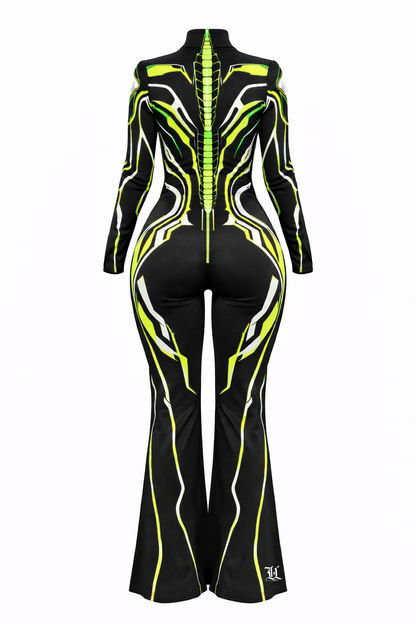 ‘Alien Elite’ bodysuit -neon green and black